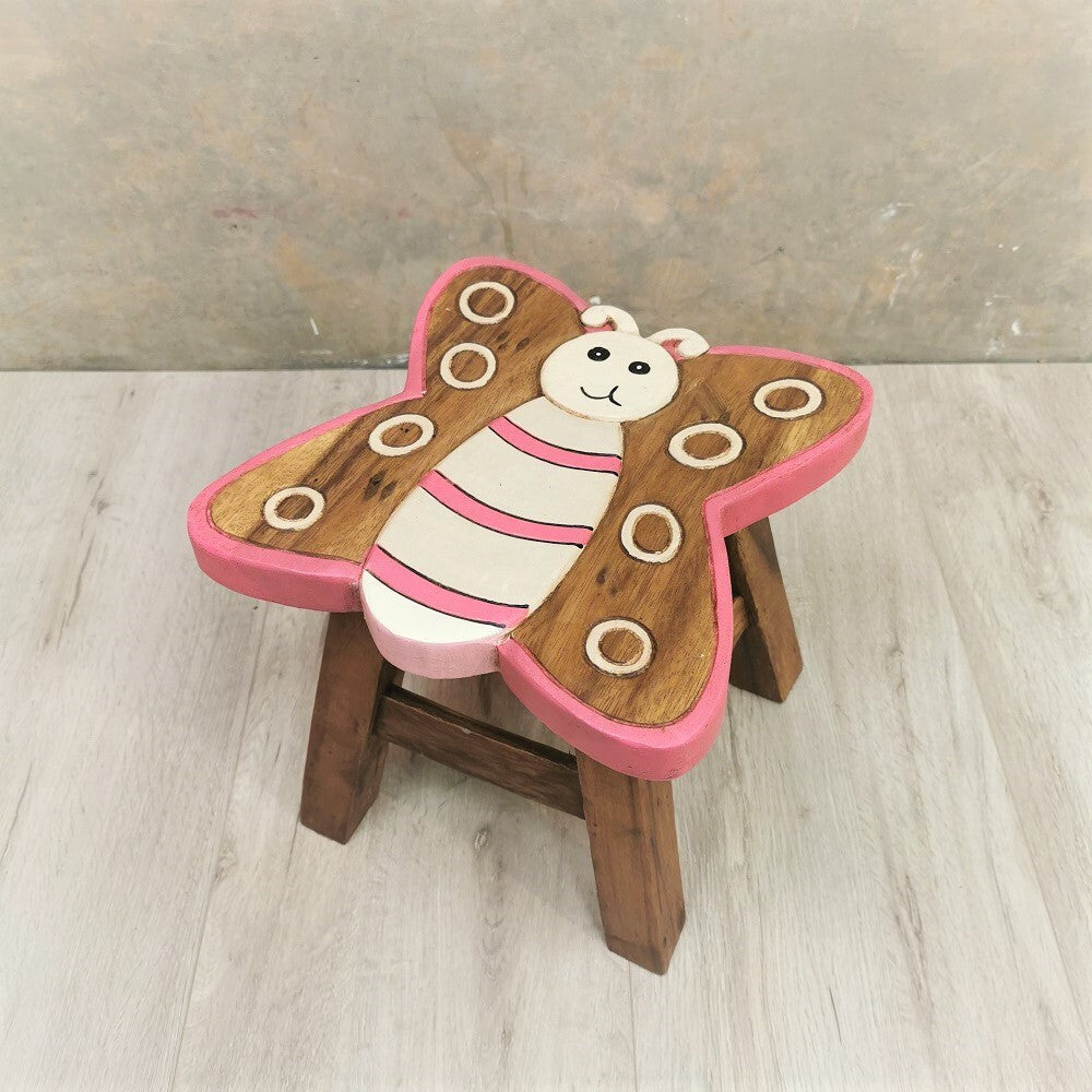 Kids Wooden Stool | Butterfly Design
