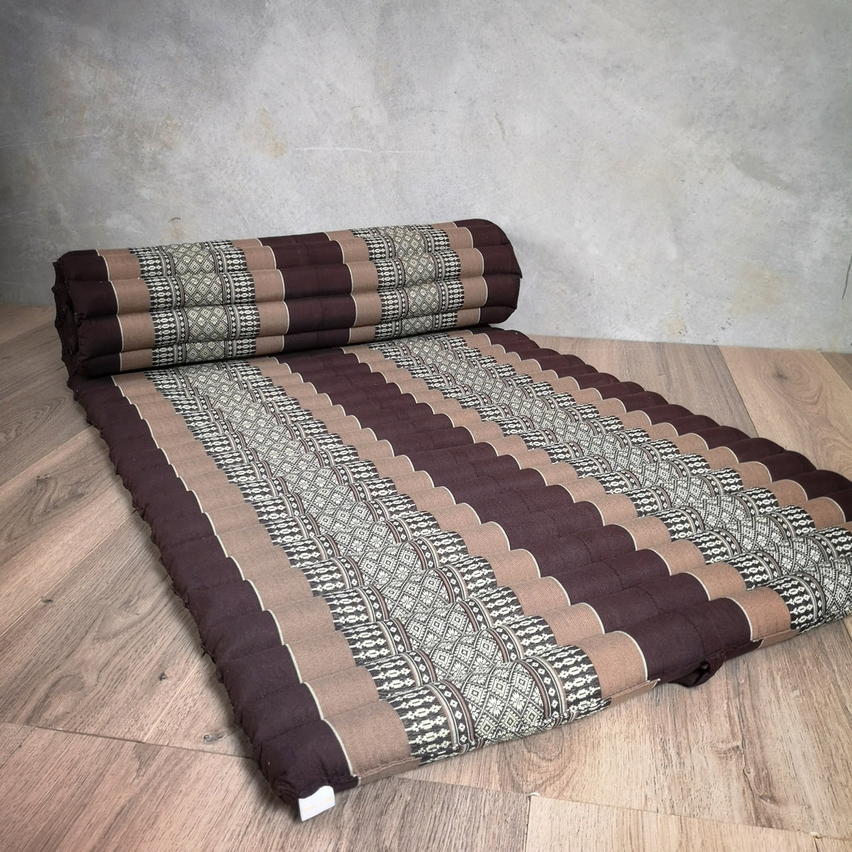 Thai Kapok Roll Up Mattress Foldout Mat Brown The Hippie House