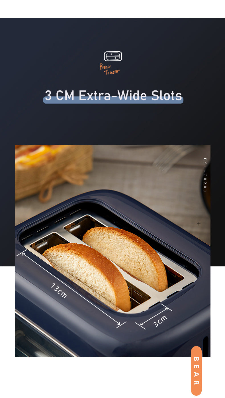 BEAR Double Slot Bread Toaster with Glass Window | DSL-C02X1
