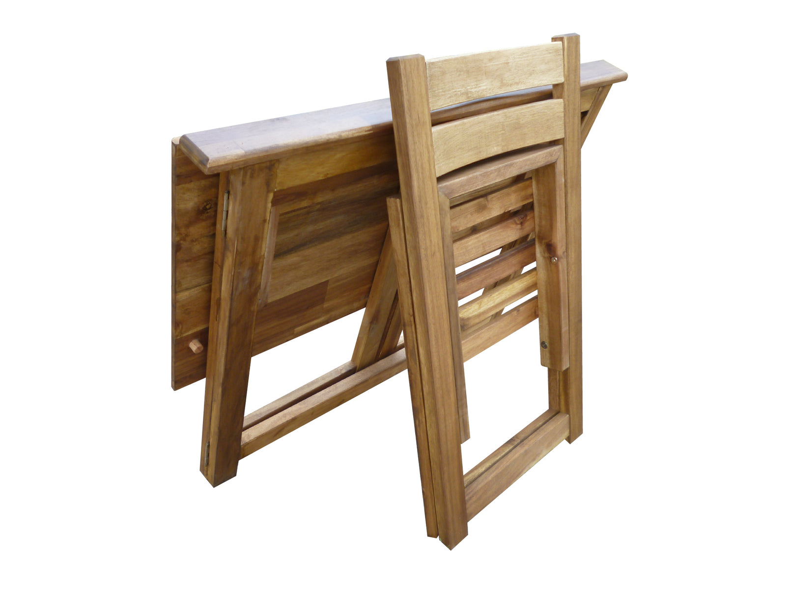 Hardwood Foldable Teen Desk Set | Acacia