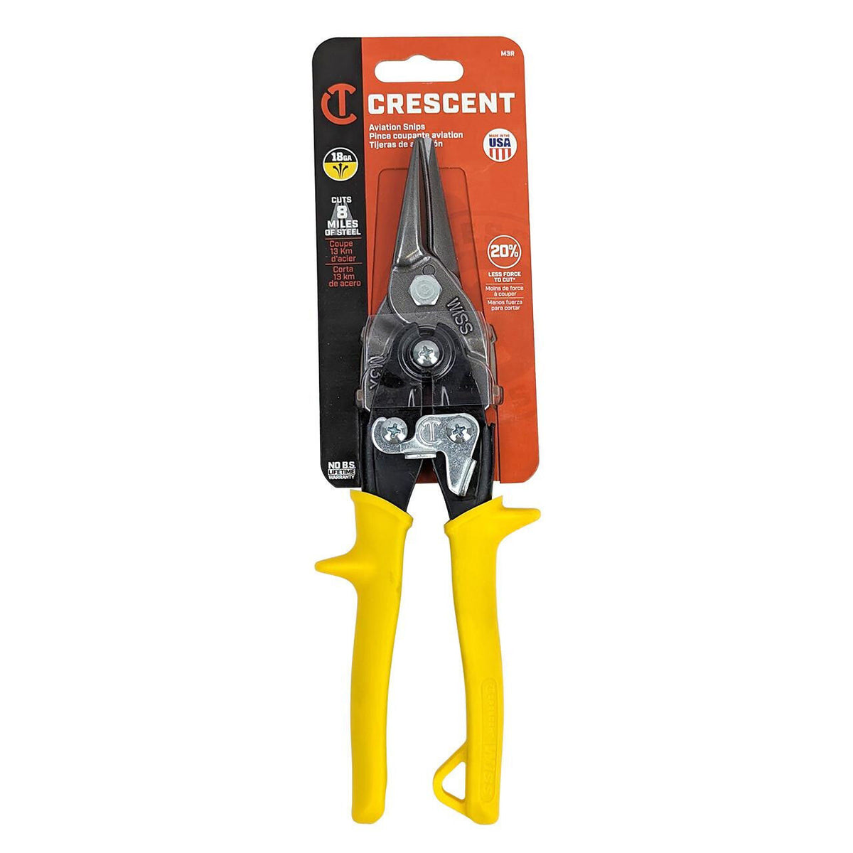 Wiss M3R Snip | Straight Cut | Yellow Handle | Made in USA