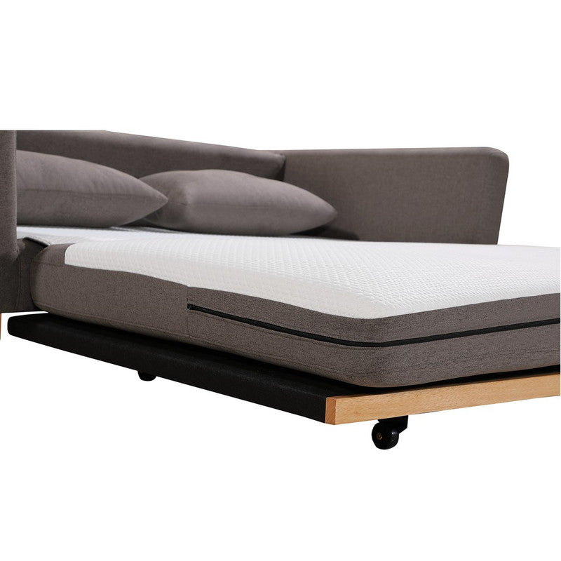 SHASA 2 Seater Pull-Out Sofa Bed | Grey Taupe