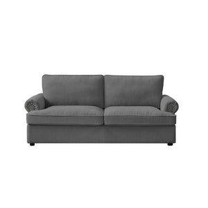 PHEBE 3 Seater Sofa Bed | Separate Foam Mattress | Corduroy Dark Grey
