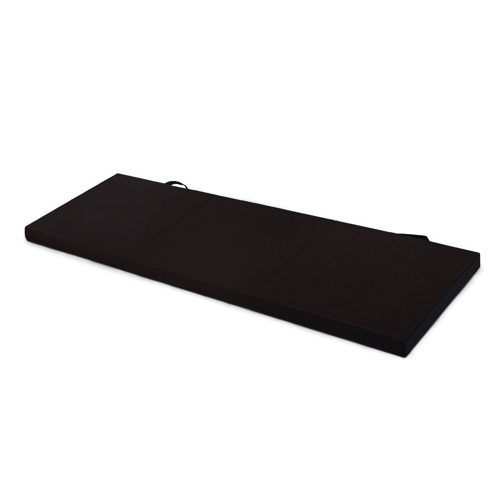 Folding Exercise Floor Mat | Dance Yoga Gymnastics | Home Pilates Training | Black