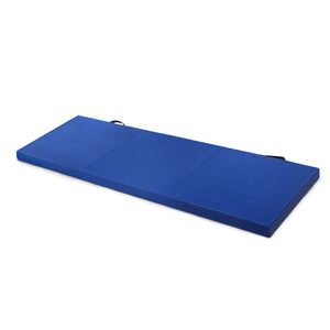 Folding Exercise Floor Mat | Dance Yoga Gymnastics | Home Pilates Training | Blue