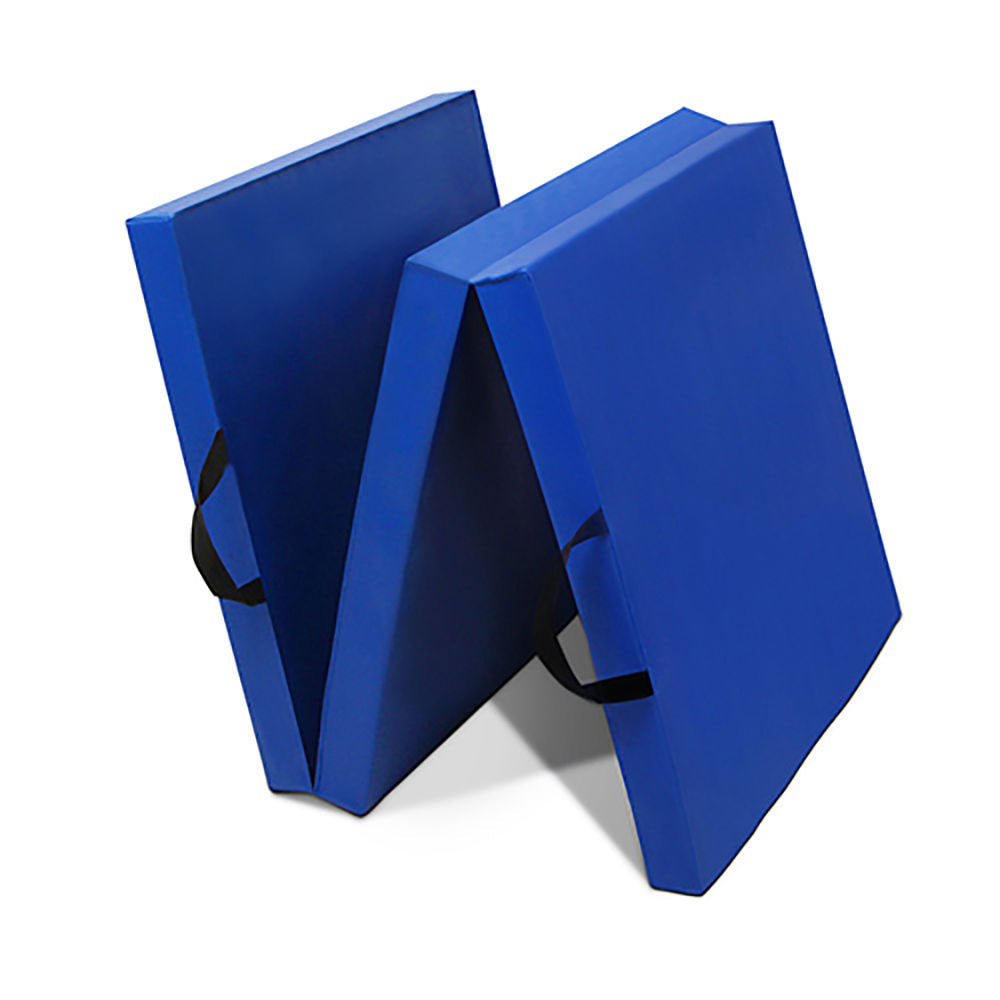 Folding Exercise Floor Mat | Dance Yoga Gymnastics | Home Pilates Training | Blue