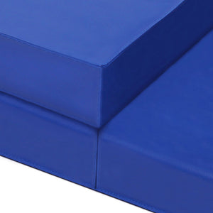 Folding Exercise Floor Mat | Dance Yoga Gymnastics | Home Pilates Training | Blue