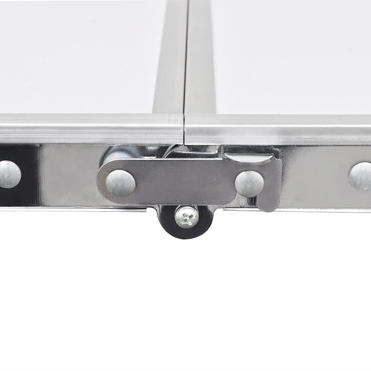 Aluminium Folding Camping Picnic Table | Height Adjustable | 120x60cm | White
