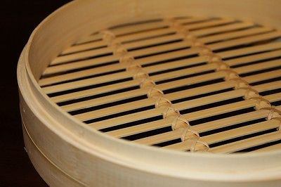 8" Bamboo Steamer Set | 2 Steamer Baskets with Lid | Dumpling & Dim Sum Steamer