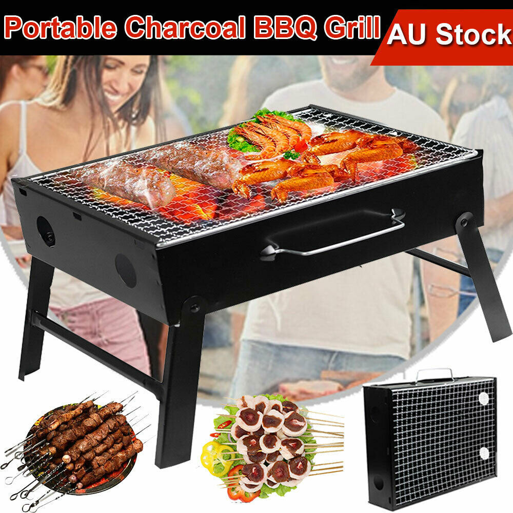 Outdoor Camping Portable Charcoal BBQ Grill | Hibachi Picnic Barbecue