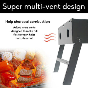 Outdoor Camping Portable Charcoal BBQ Grill | Hibachi Picnic Barbecue