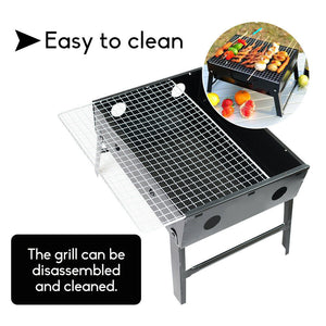 Outdoor Camping Portable Charcoal BBQ Grill | Hibachi Picnic Barbecue