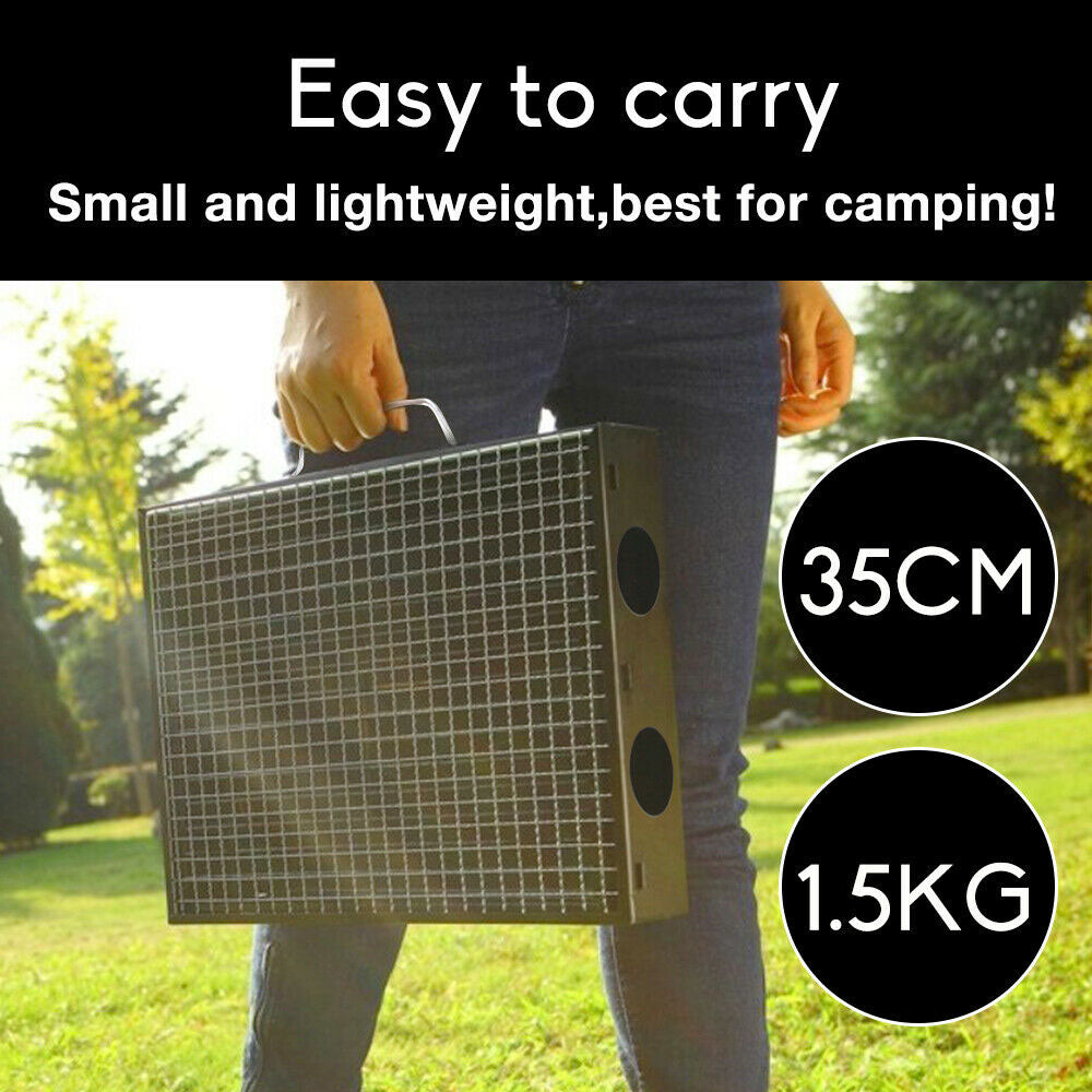 Outdoor Camping Portable Charcoal BBQ Grill | Hibachi Picnic Barbecue