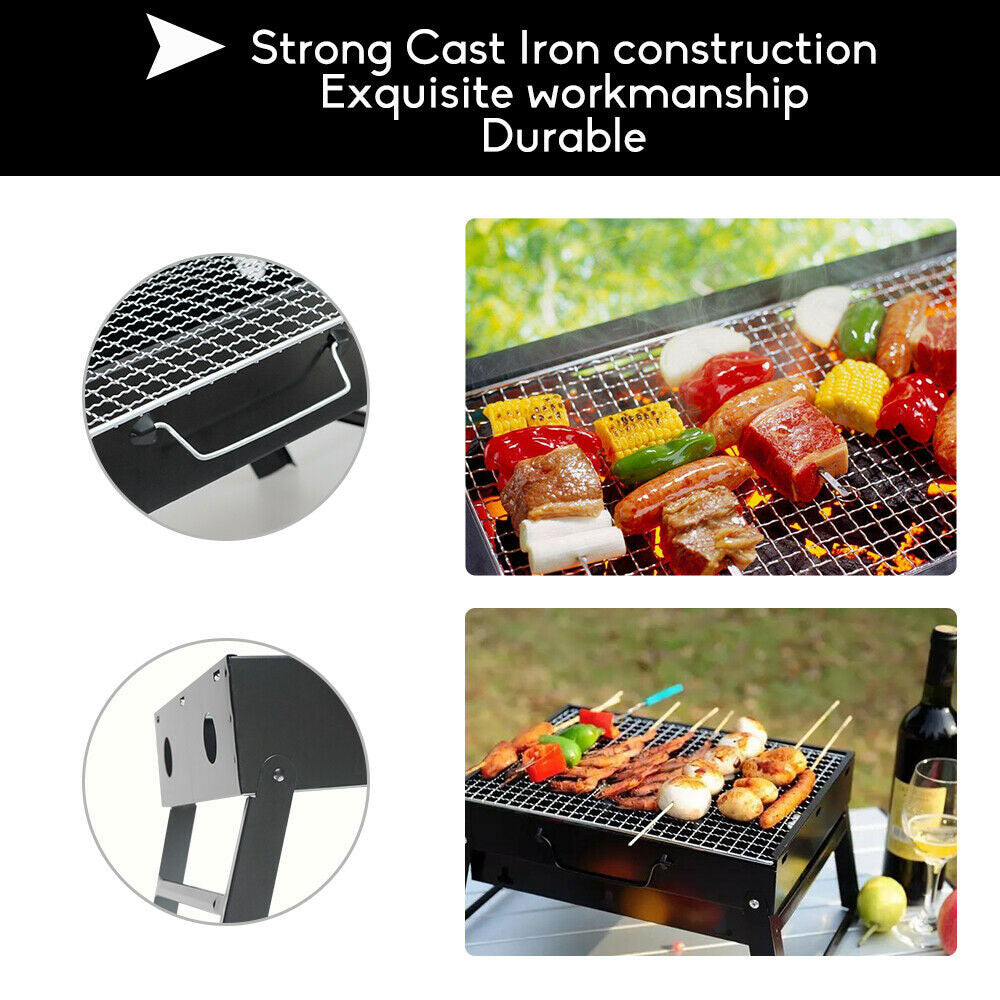 Outdoor Camping Portable Charcoal BBQ Grill | Hibachi Picnic Barbecue