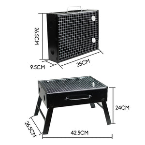 Outdoor Camping Portable Charcoal BBQ Grill | Hibachi Picnic Barbecue