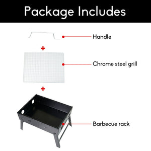 Outdoor Camping Portable Charcoal BBQ Grill | Hibachi Picnic Barbecue