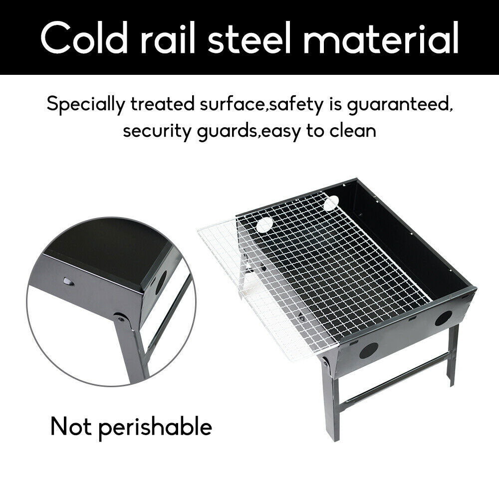 Outdoor Camping Portable Charcoal BBQ Grill | Hibachi Picnic Barbecue