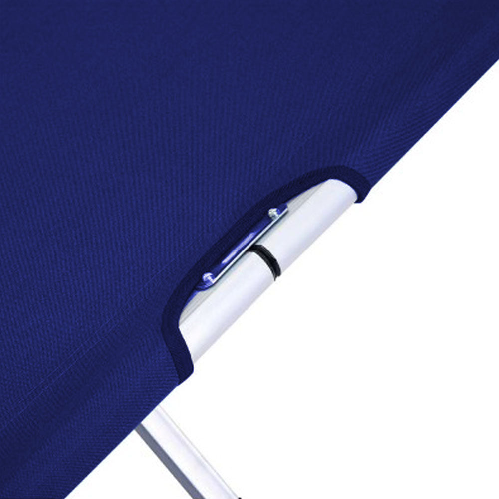 Camping Bed | Folding Stretcher | Lightweight w/ Carry Bag | Blue