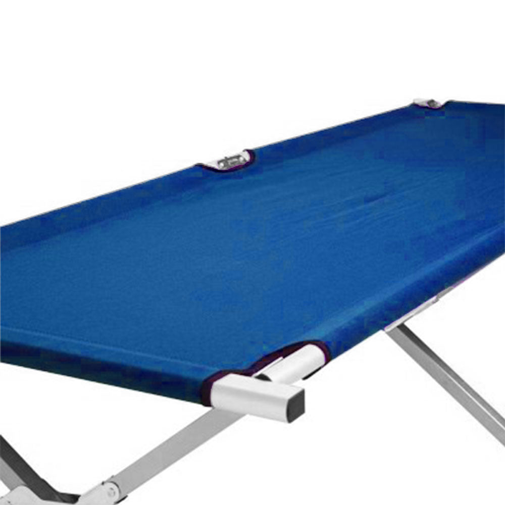 Camping Bed | Folding Stretcher | Lightweight w/ Carry Bag | Blue