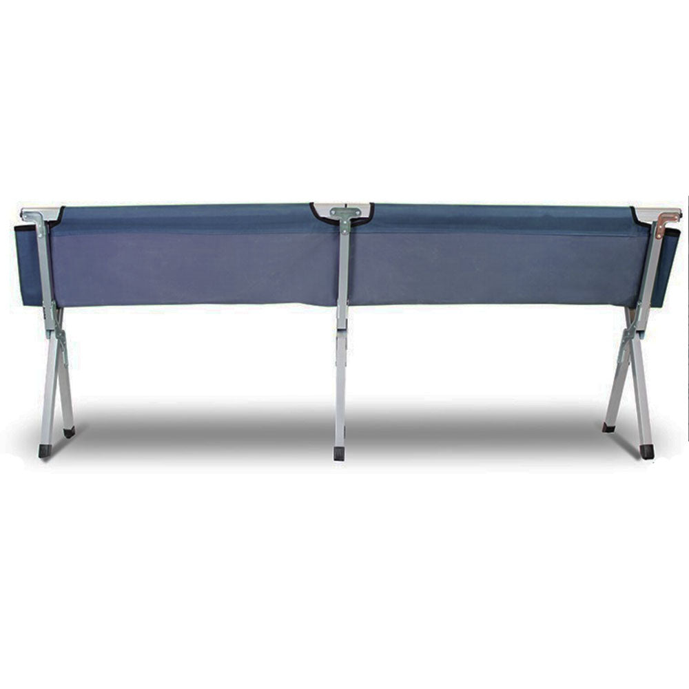 Camping Bed | Folding Stretcher | Lightweight w/ Carry Bag | Navy