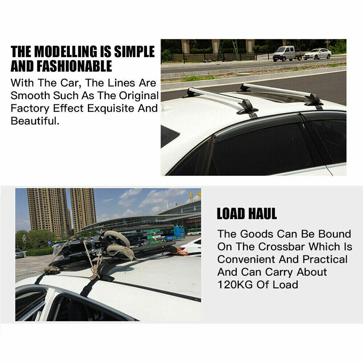115cm Universal Car Roof Racks | Adjustable Cross Bars | Aluminium Alloy | Lockable Carrier