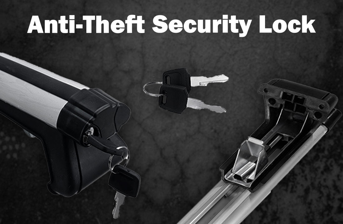 135cm Universal Car Roof Racks | Adjustable Aluminium Alloy Cross Bars | Lockable Carrier