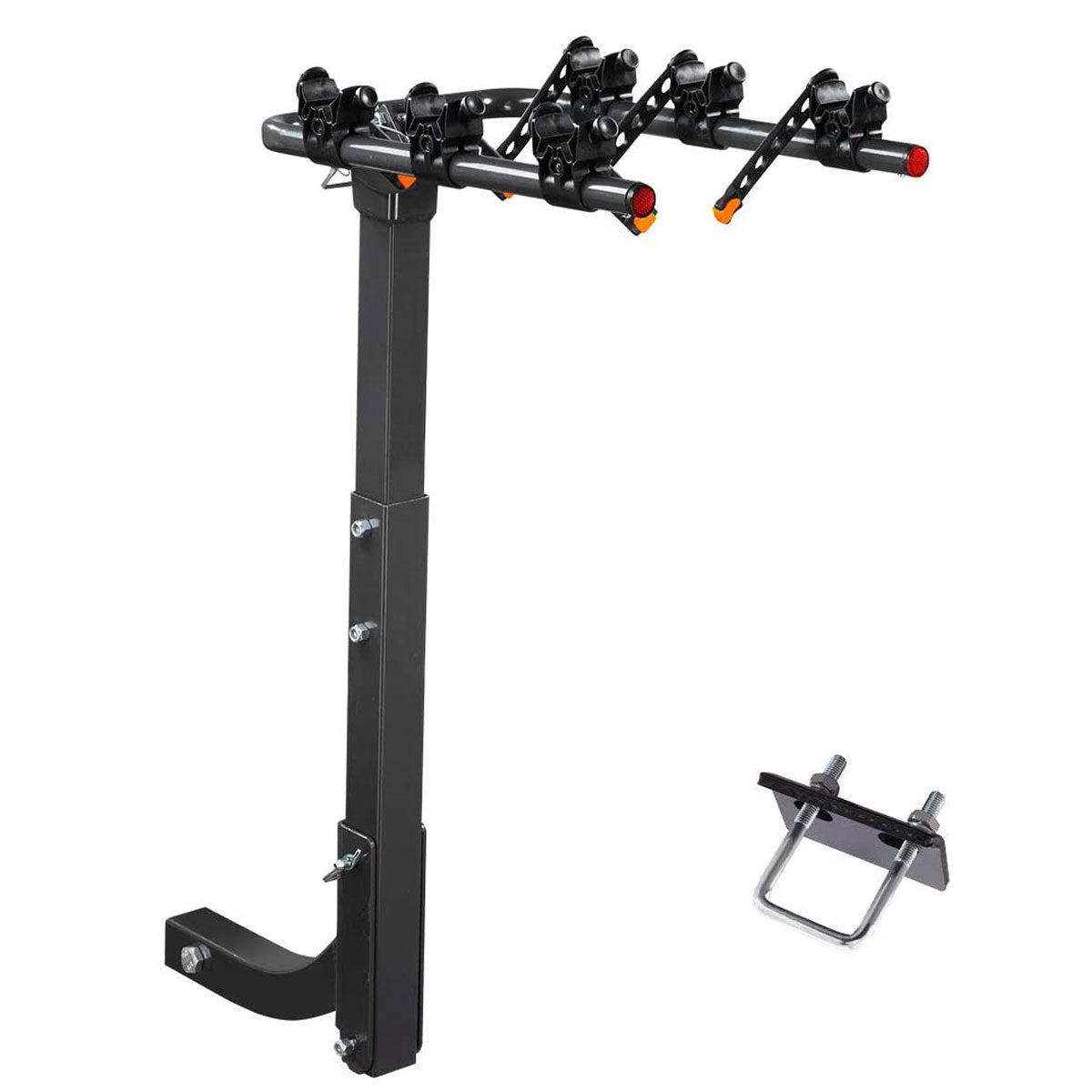3-Bike Car Rear Rack | Foldable Steel Hitch Mount | Towbar Bicycle Carrier