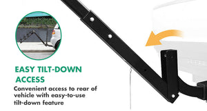 3-Bike Car Rear Rack | Foldable Steel Hitch Mount | Towbar Bicycle Carrier