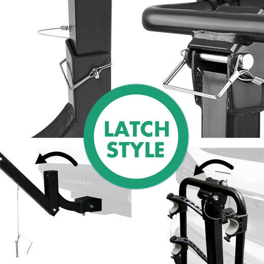 3-Bike Car Rear Rack | Foldable Steel Hitch Mount | Towbar Bicycle Carrier