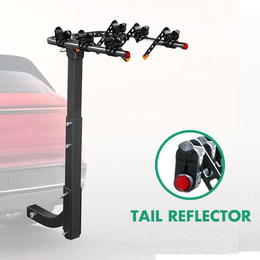3-Bike Car Rear Rack | Foldable Steel Hitch Mount | Towbar Bicycle Carrier