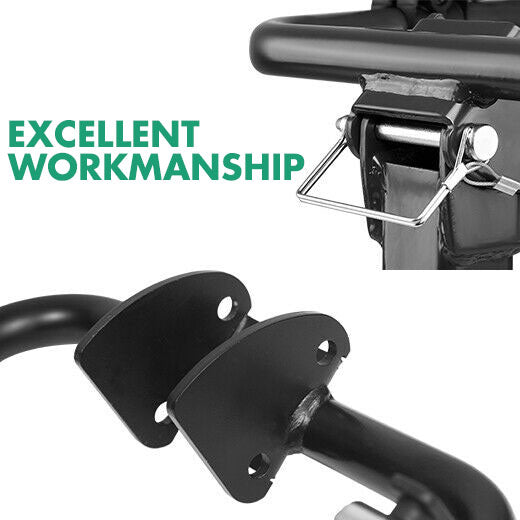 3-Bike Car Rear Rack | Foldable Steel Hitch Mount | Towbar Bicycle Carrier