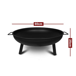 Portable Outdoor Fire Pit Fireplace | Open Patio Heater Garden | Plant Bowl Steel
