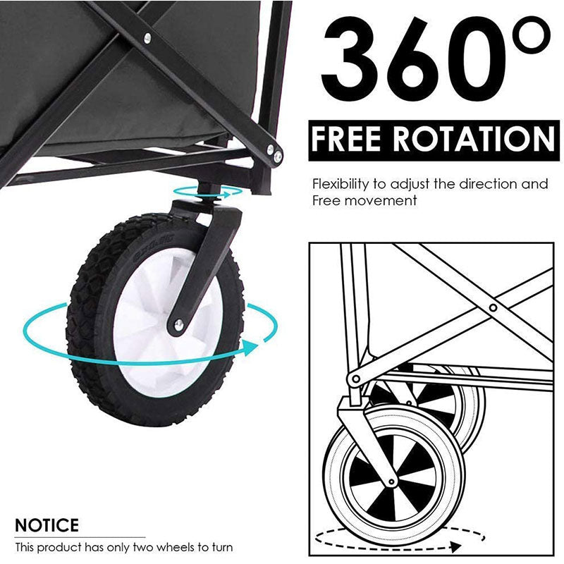 Foldable Collapsible Wagon Cart | Garden Beach Outdoor Trolley | Fishing Camping