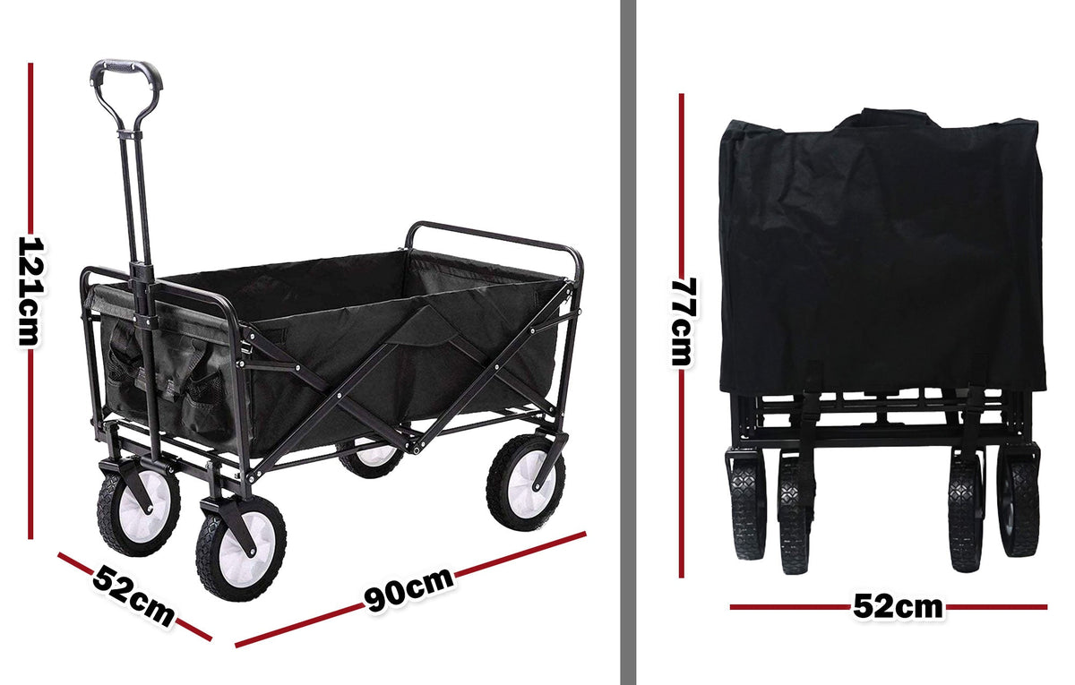 Foldable Collapsible Wagon Cart | Garden Beach Outdoor Trolley | Fishing Camping