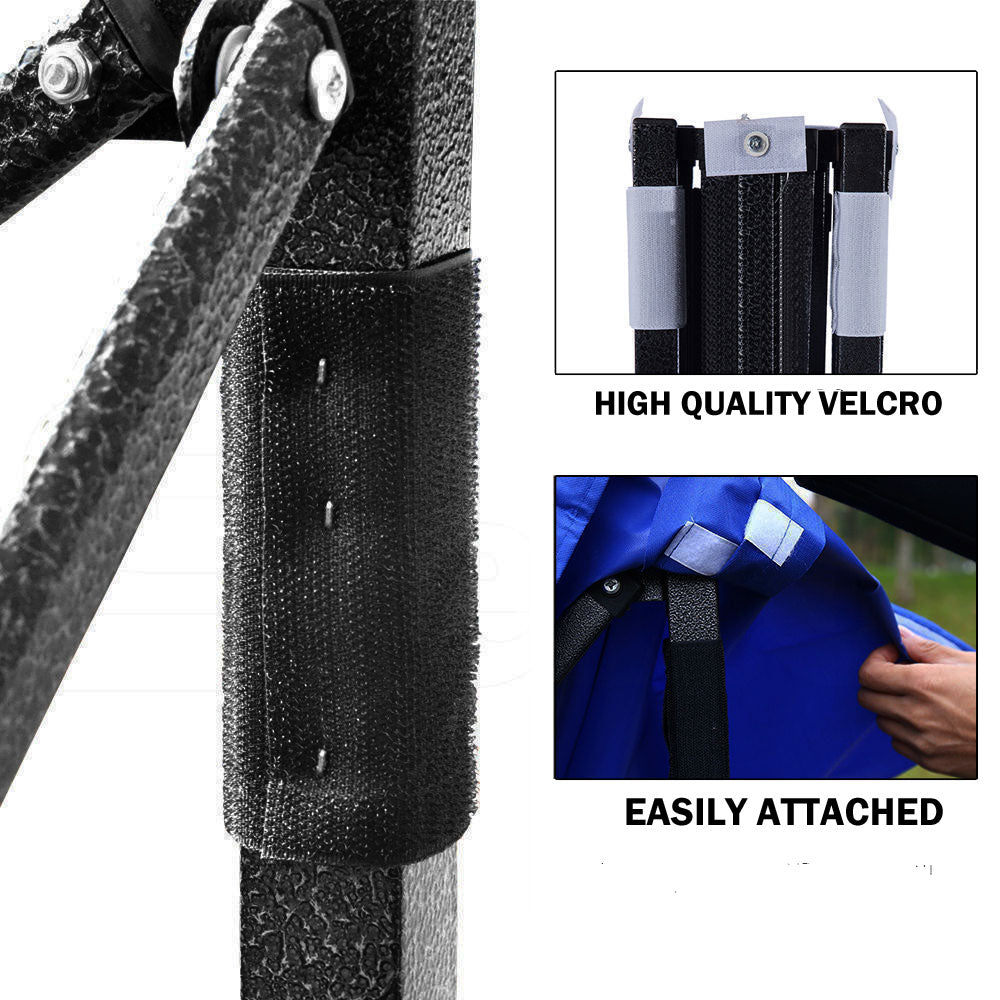 3x3m Pop-Up Gazebo | Outdoor Folding Marquee | Market Tent w/ Side Wall | Blue