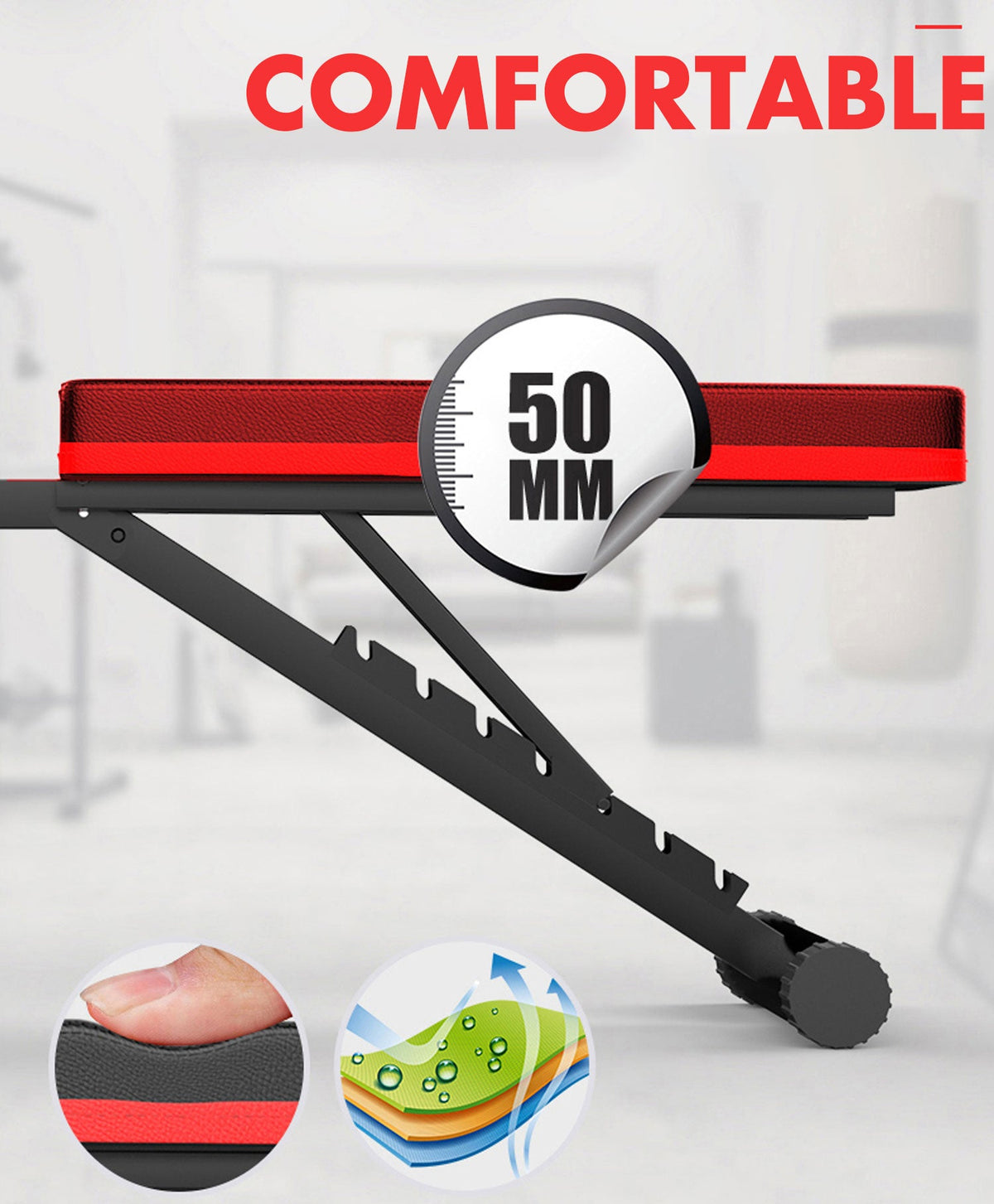 Adjustable FID Weight Bench | Ab Incline Sit-Up Press | Home Gym Workout