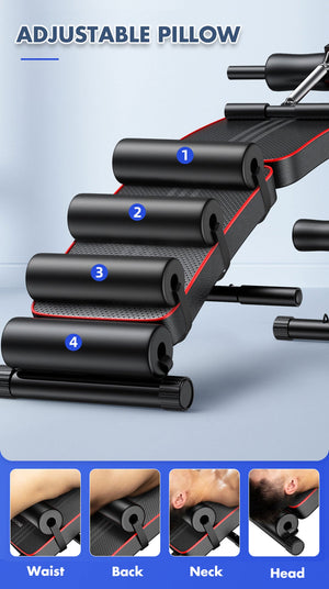 Foldable Weight Sit-Up Bench | Adjustable Press Home Gym | Abdominal Exercise