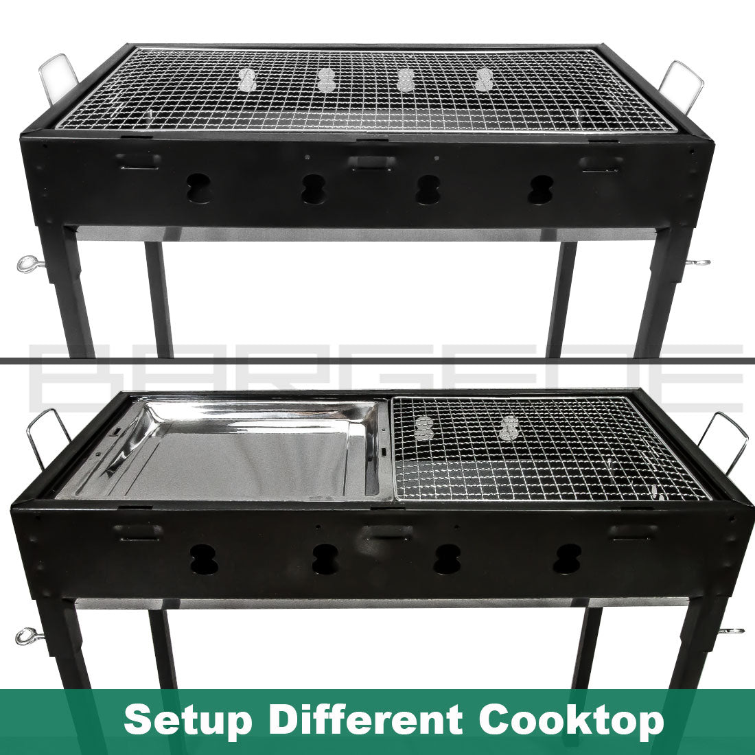 Large Portable Charcoal Outdoor BBQ Grill | Barbecue Set | Camping Picnic