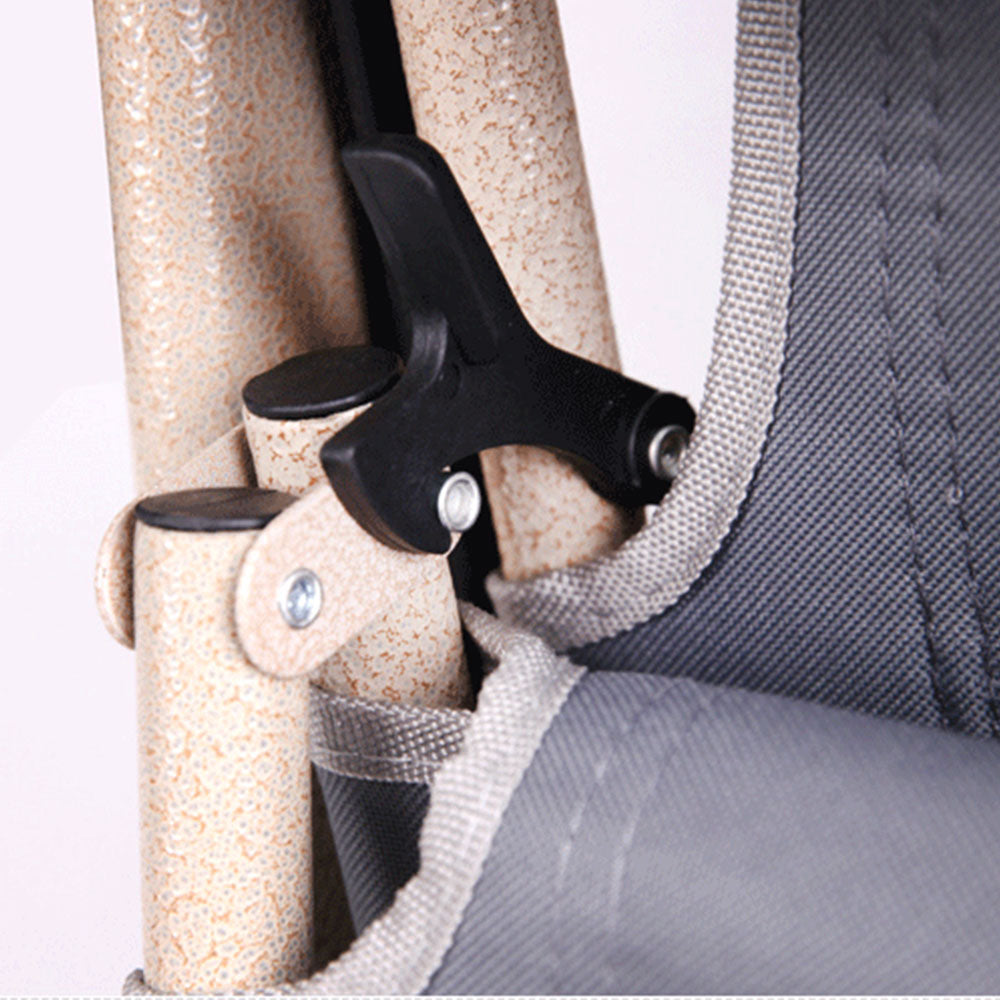 Reclining Sun Beach Deck Lounge Chair | Outdoor Folding Camping Fishing | Arm Rest | Grey