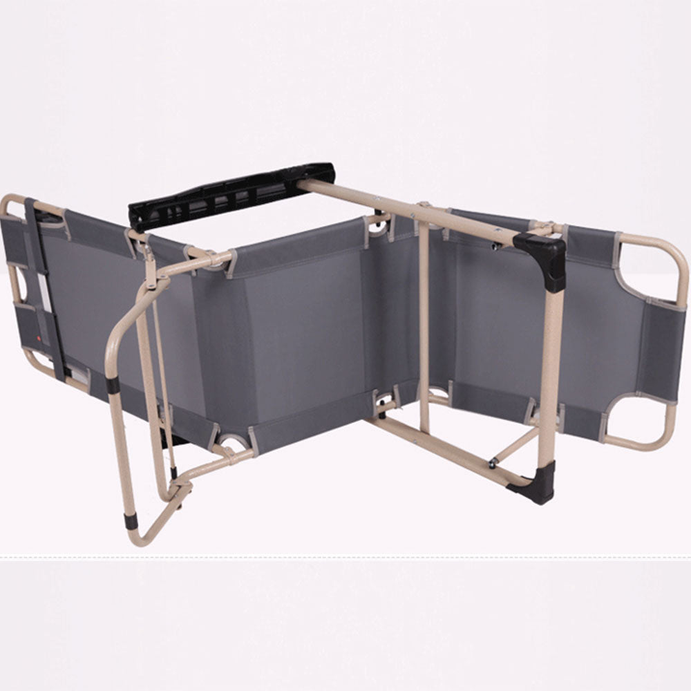 Reclining Sun Beach Deck Lounge Chair | Outdoor Folding Camping Fishing | Arm Rest | Grey