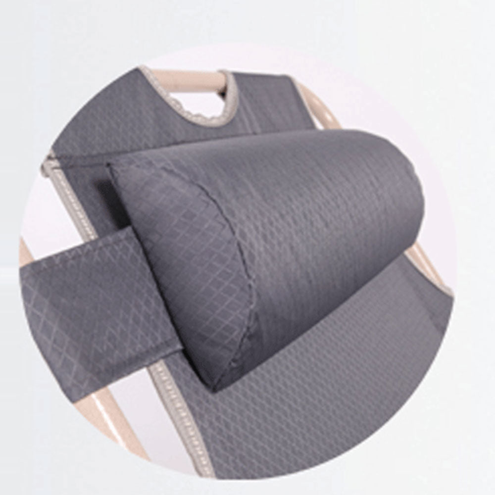 Reclining Sun Beach Deck Lounge Chair | Outdoor Folding Camping Fishing | Arm Rest | Grey