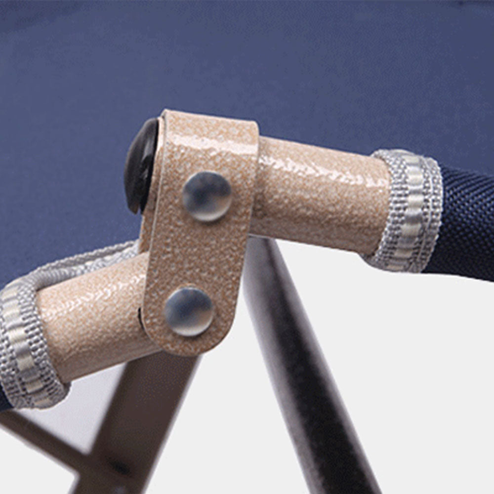 Reclining Sun Beach Deck Lounge Chair | Outdoor Folding Camping Fishing | Arm Rest | Navy