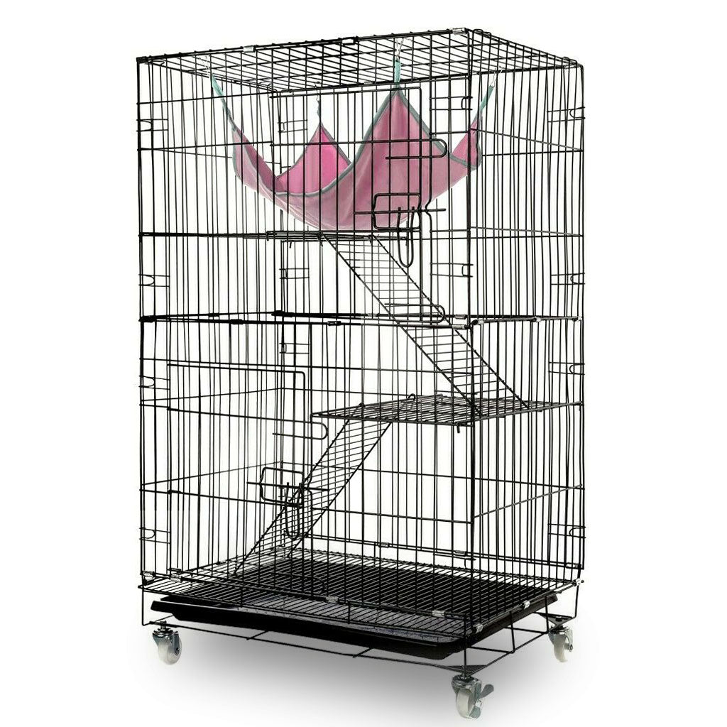 3-Level Rabbit & Bird Cage | Pet Aviary | Ferret Parrot Hamster Home | XL