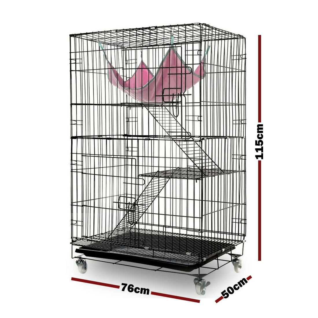 3-Level Rabbit & Bird Cage | Pet Aviary | Ferret Parrot Hamster Home | XL