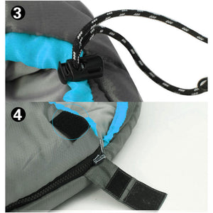 Outdoor Camping Envelope Sleeping Bag | Thermal Tent Hiking Winter | -15°C | Blue