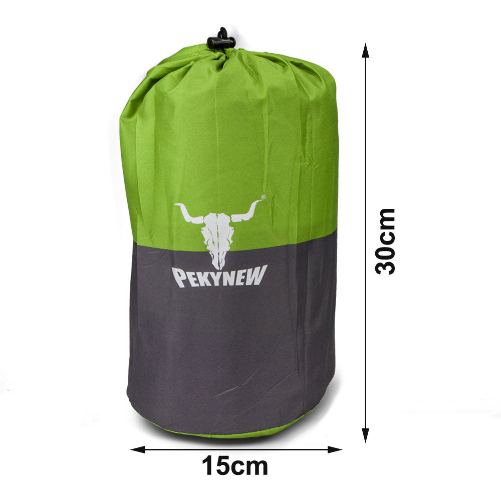 Double Self-Inflating Mattress | Sleeping Mat Air Bed | Joinable Camping Hiking | Green