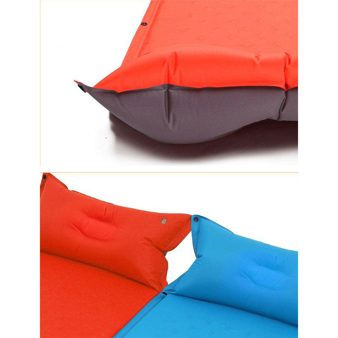 Double Air Bed | Self-Inflating Mattress | Camping Sleeping Mat | Joinable | Red