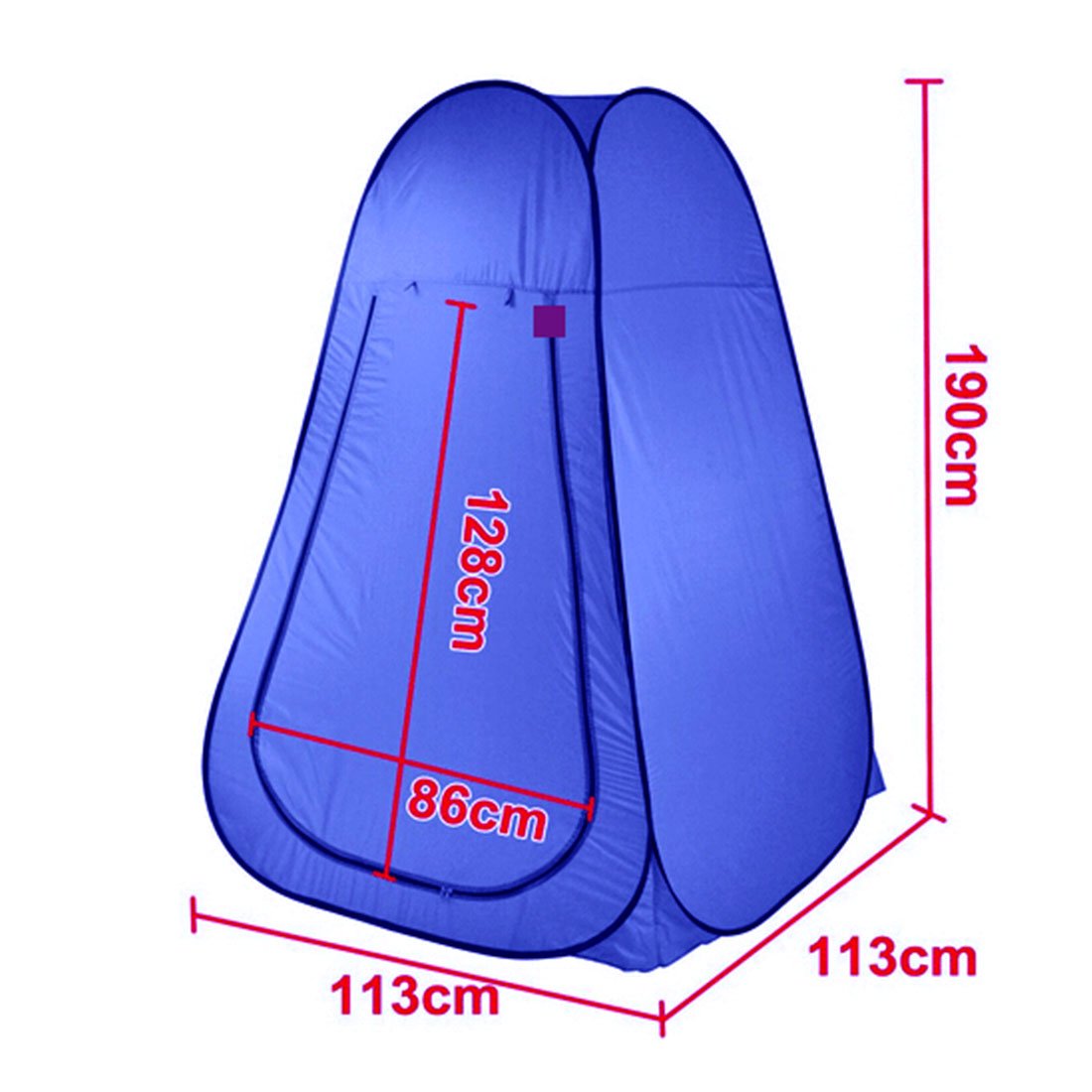 Pop-Up Portable Privacy Shower Room Tent & 20L Camping Water Bag | Blue