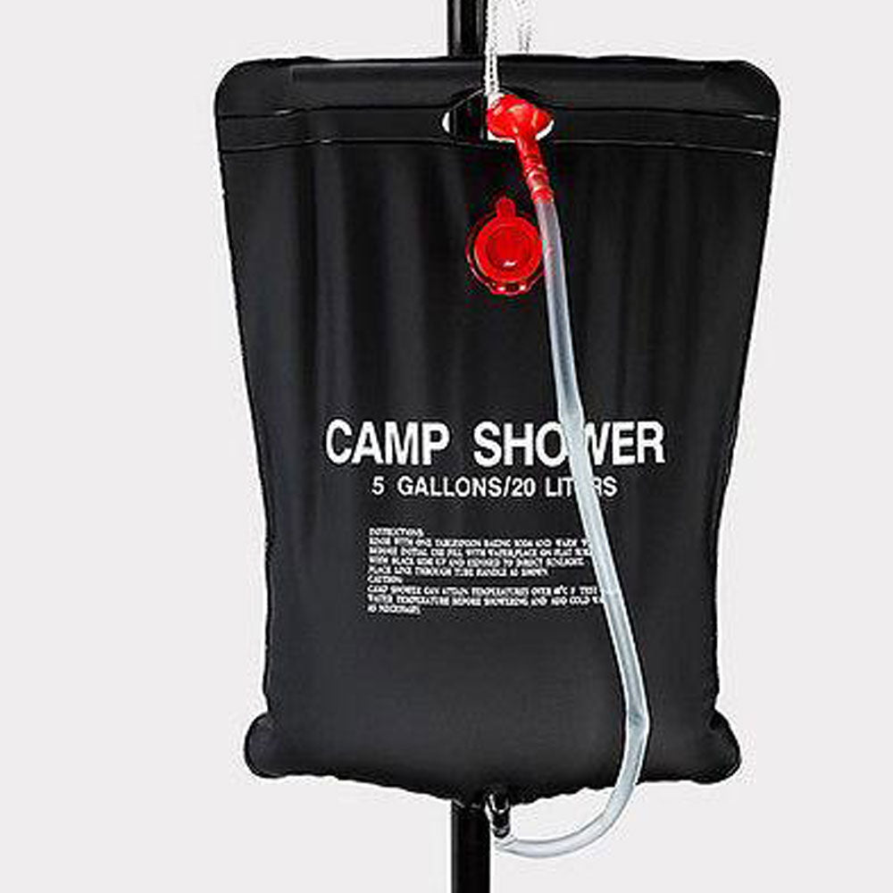 Pop-Up Portable Privacy Shower Room Tent & 20L Camping Water Bag | Green