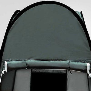 Pop-Up Camping Shower Toilet Tent | Outdoor Privacy Portable Change Room Shelter | Silver Linen | Green